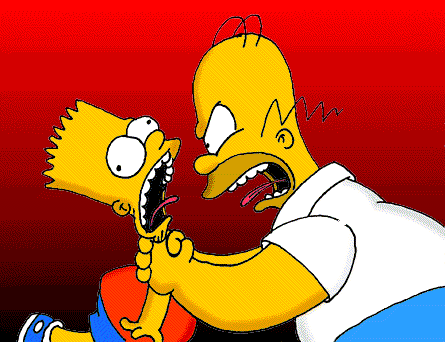 Du calme homer tu fais mal a ton fils